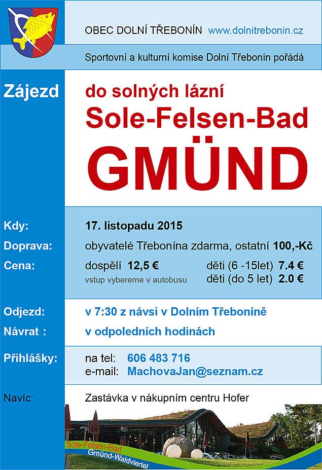 Zájezd do solných lázní Gmünd 17.11.2015