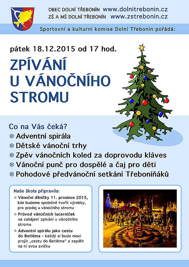 Zpívání u vánočního stromu 18.12.2015