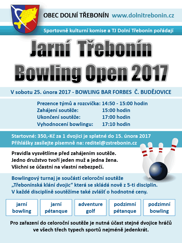 Jarní Třebonín Bowling Open 25.2.2017