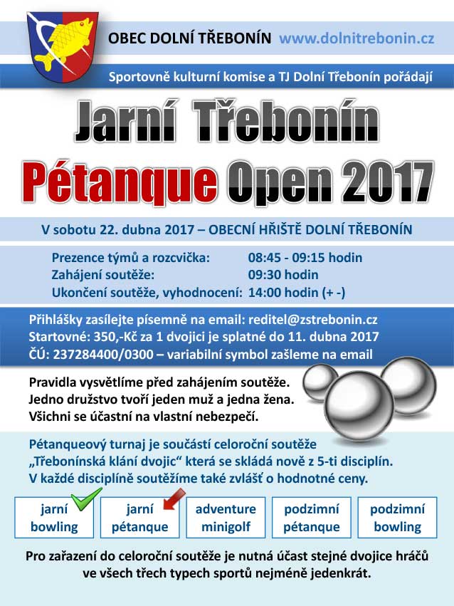 Jarní Třebonín Petangue Open 22.4.2017
