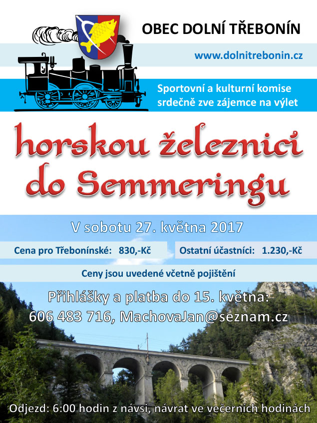 Zájezd horskou železnicí do Sommeringu 27.5.2017