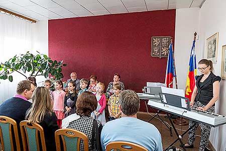 Vítání občánků v obci Dolní Třebonín 10.6.2017, foto: Lubor Mrázek