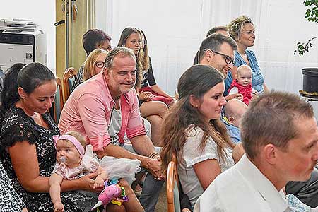Vítání občánků v obci Dolní Třebonín 23.6.2018, Foto: Jan Švec