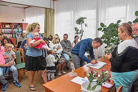 Vítání občánků v obci Dolní Třebonín 23.6.2018, Foto: Jan Švec