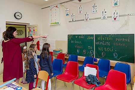 Zahájení školního roku 2018/2019 v ZŠ Dolní Třebonín, 3.9.2018, Foto: Lubor Mrázek