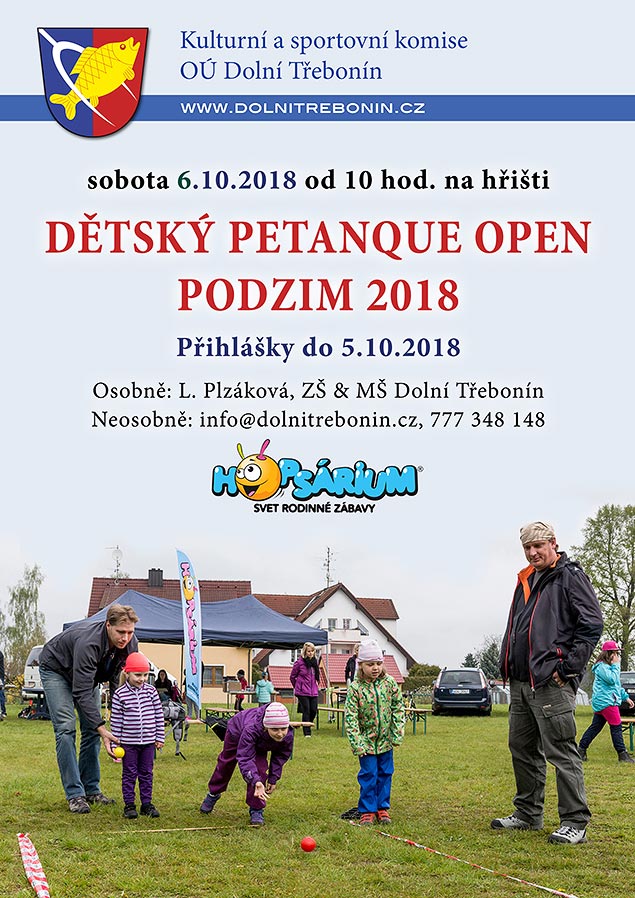 Podzimní Dětský Třebonín Petangue Open 6.10.2018