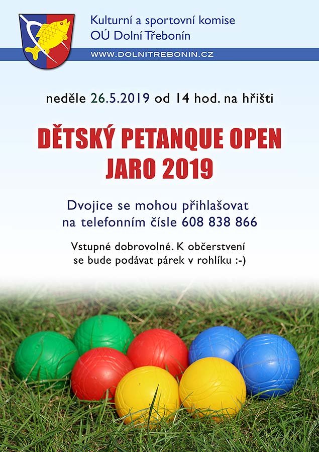 Jarní Dětský Třebonín Petangue Open 26.5.2019