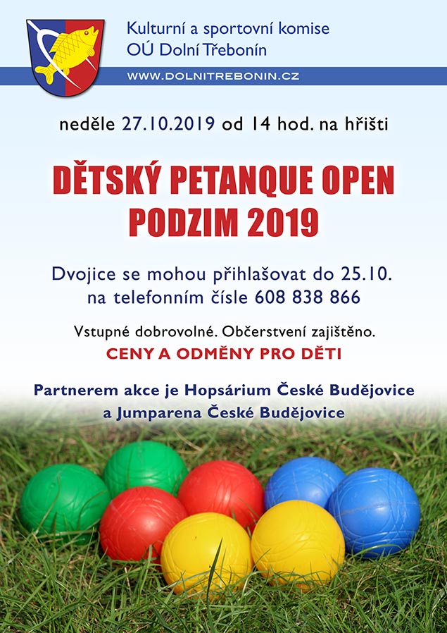 Podzimní Dětský Třebonín Petangue Open 27.10.2019