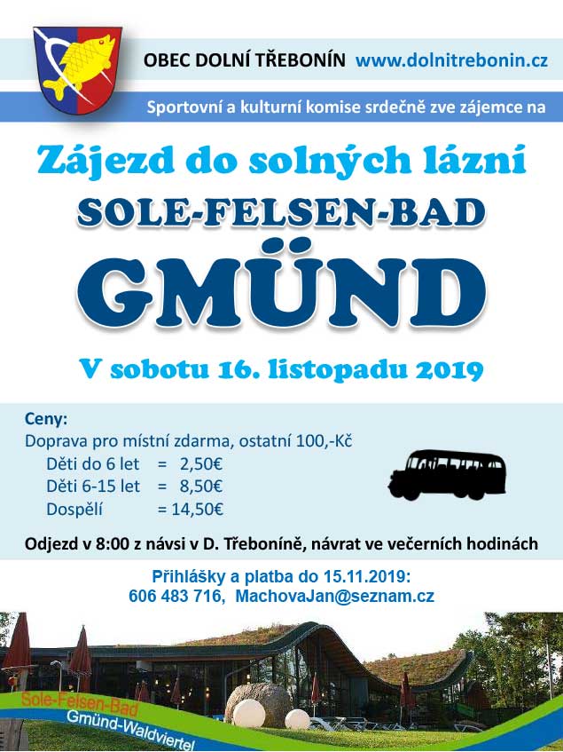 Zájezd do solných lázní Gmünd 16.11.2019