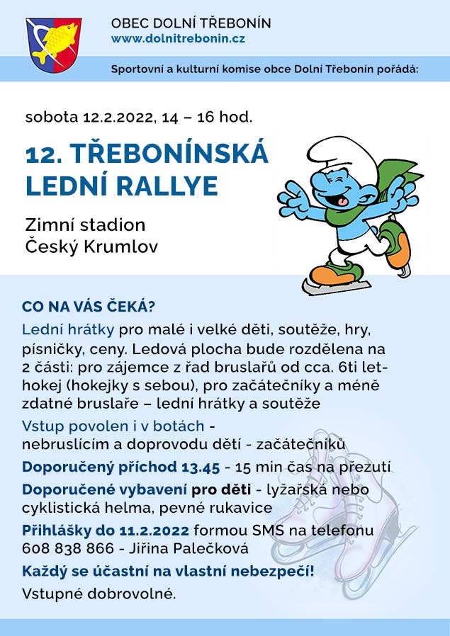 12. Třebonínská lední rallye 12.2.2022
