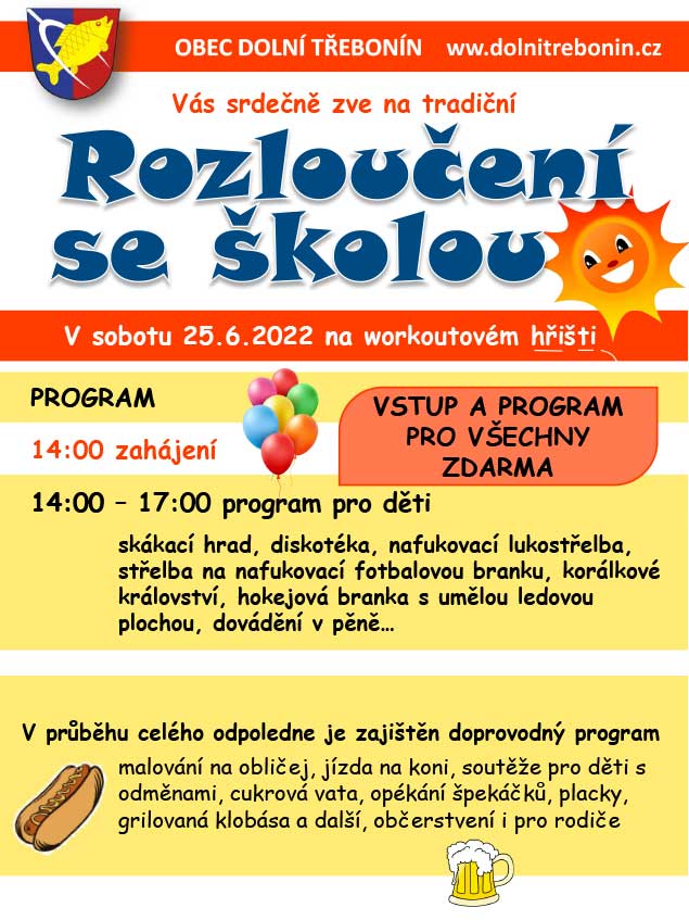 Rozloučení se školou v Dolním Třeboníně 25.6.2022