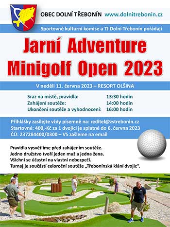 Jarní adventure minigolf open 11. 6. 2023