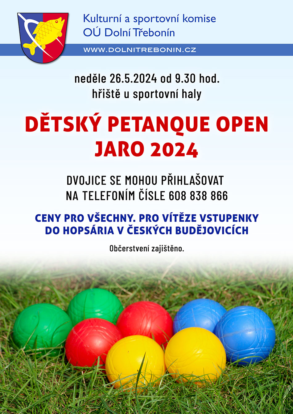 Jarní Dětský Třebonín Petangue Open 26. 5. 2024