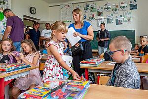 Zahájení školního roku v ZŠ Dolní Třebonín 2. 9. 2024, foto: Lubor Mrázek