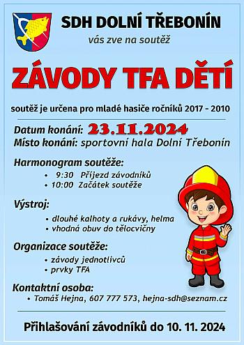 Závody TFA dětí pro mladé hasiče