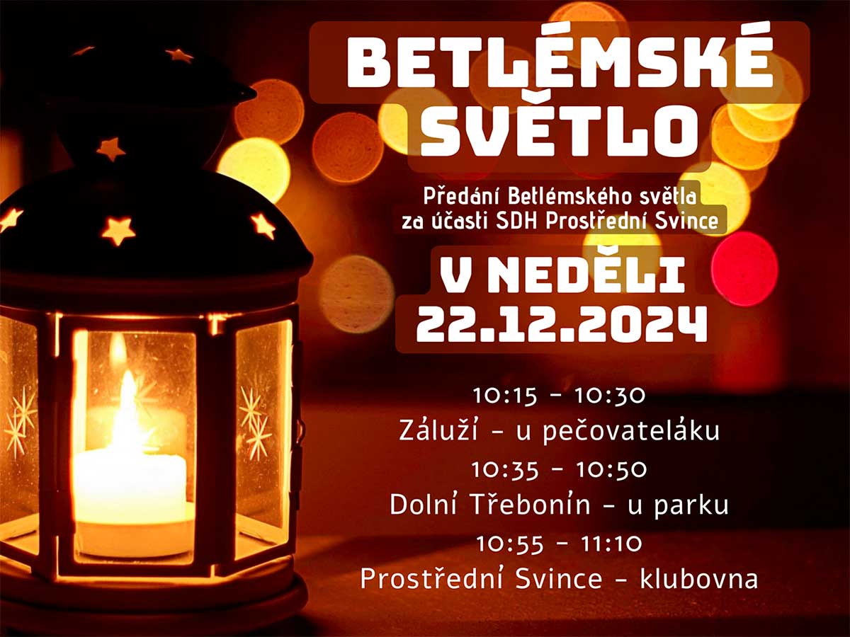 Rozdávání Betlémského světla 22. 12. 2024