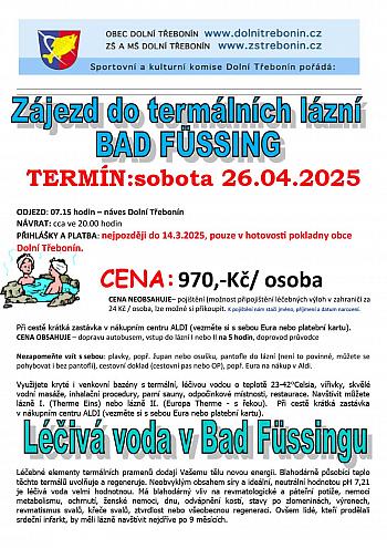 Zájezd do termálních lázní 2025