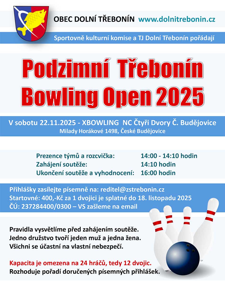 Podzimní Třebonín Bowling Open 2025