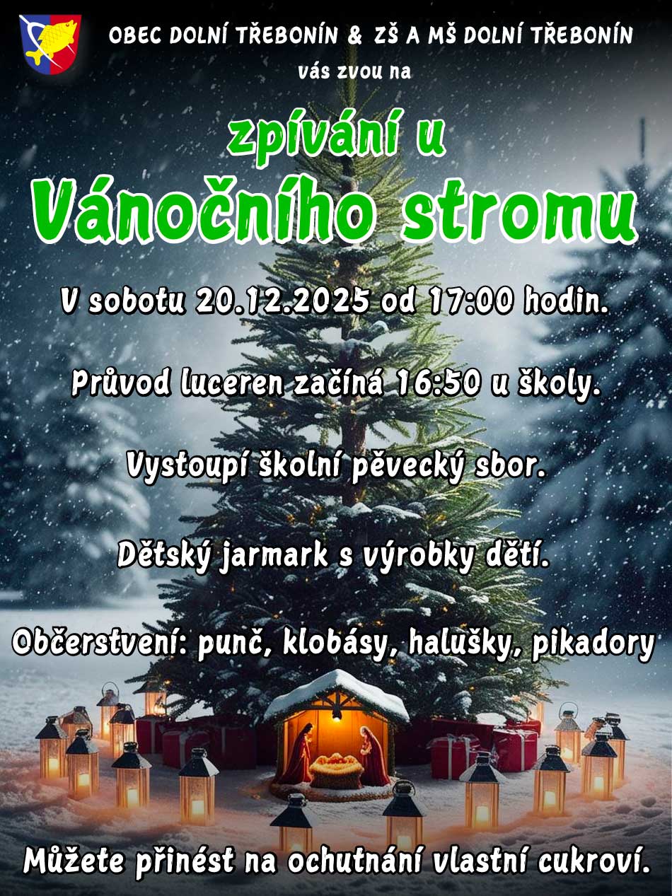 Zpívání u&nbsp;vánočního stromu 20. 12. 2025