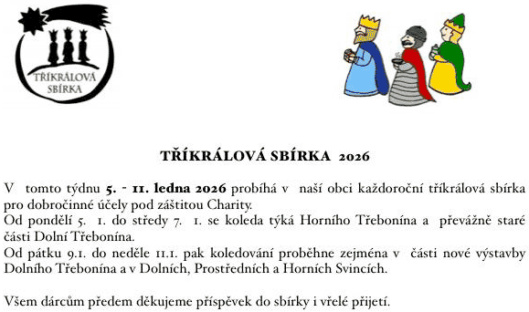 Tříkrálová sbírka 2026 Tříkrálová sbírka 2026