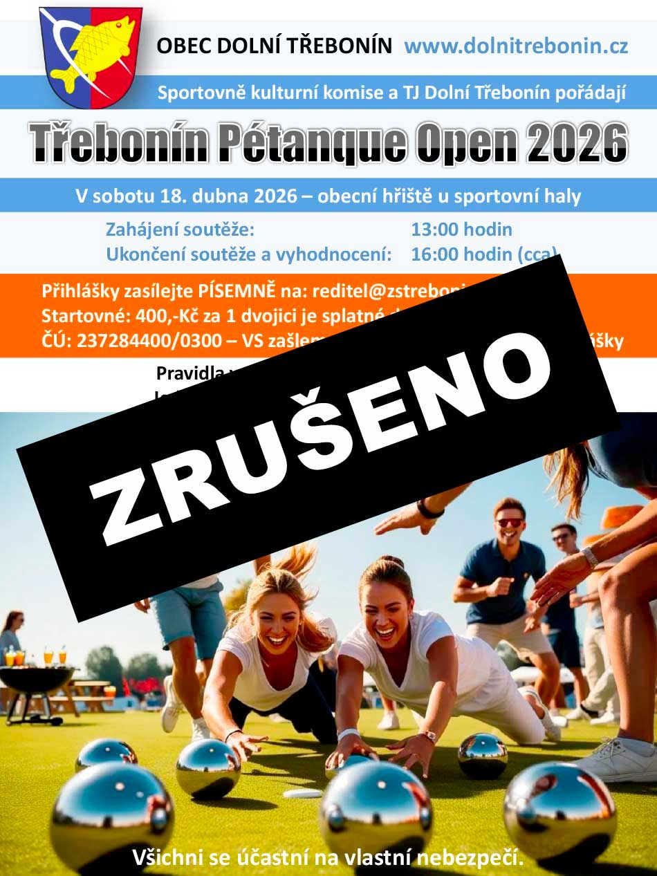 Jarní Třebonín Petanque Open 18. dubna 2026
