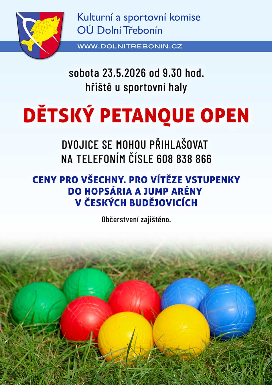 Dětský Třebonín Petangue Open 23. 5. 2026