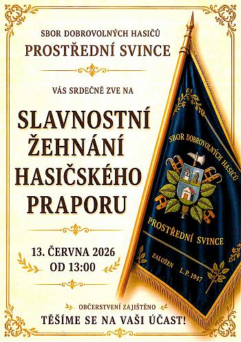 Slavnostní žehnání hasičského praporu