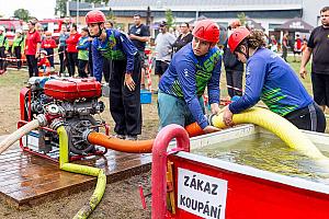 Závody v požárním útoku mladých hasičů, Dolní Třebonín 12. 9. 2026, foto: Lubor Mrázek