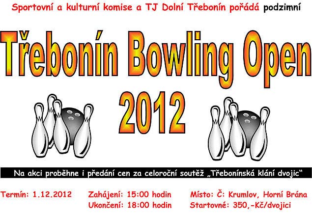 Podzimní  Třebonín Bowling Open 1.12.2012