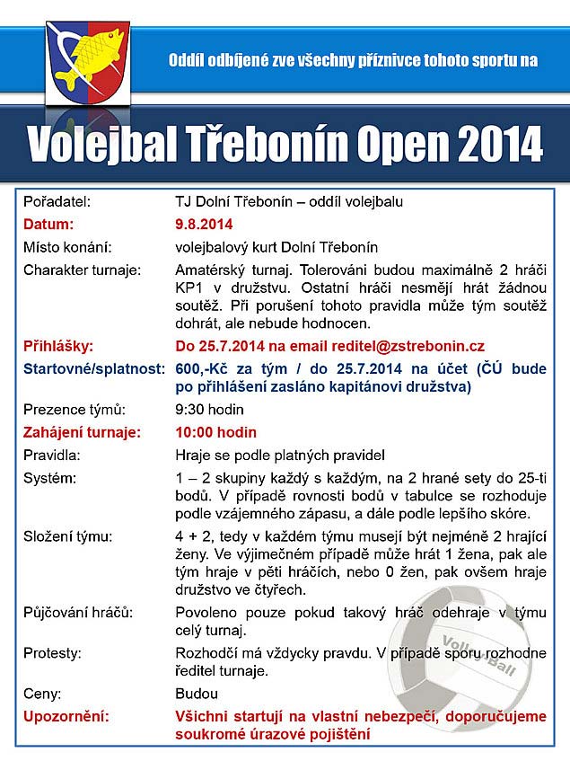 Volejbal Třebonín Open 9.8.2014